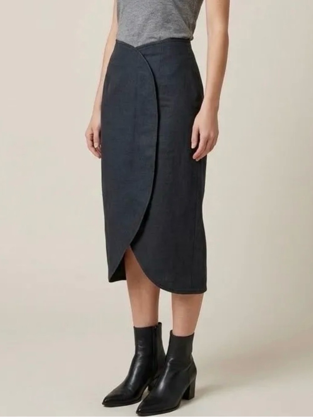 Zero + Maria Cornejo Midi Skirt in Black